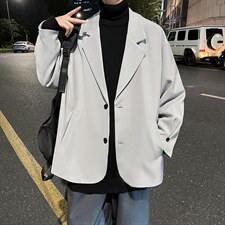 秋季小西装西服外套男ins上衣英伦单西宽松休闲A071-X06-P85，男装西服，电商A071