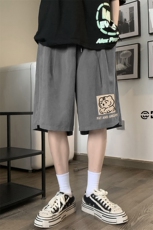 港风夏季新款宽松桃皮绒纯色运动裤男女短裤K6102P25控38，男装牛仔裤，电商A268A