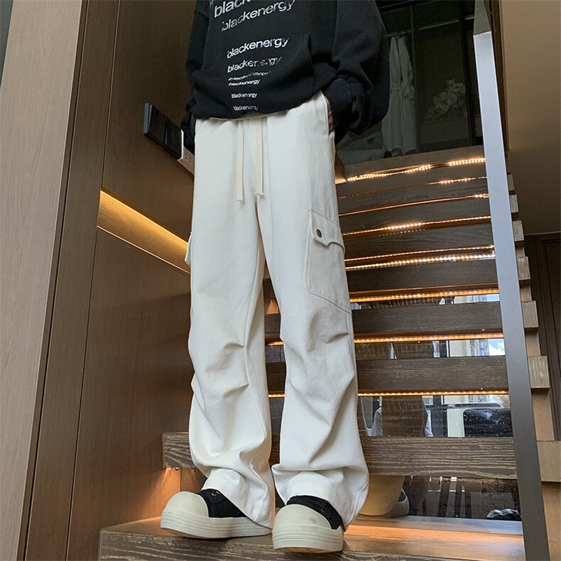 新款工装口袋打褶水洗休闲裤XZ604-KG91-特P50控88,男装工装外套,星座604