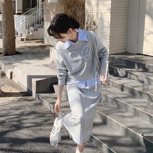 现货  三件套 卫衣+衬衫+半身裙  2C206-L128-P175-K248图片