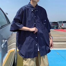 衬衫男士韩版潮流痞子帅气文艺格子2024夏季新款ins外套CY766-P35，男装衬衫，星座412-3