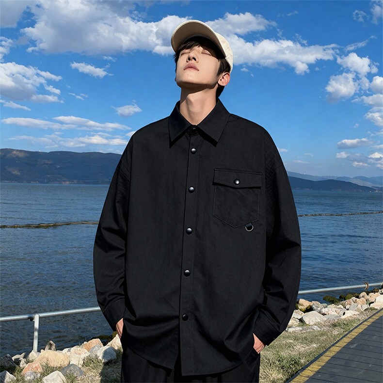 2026春季新款工装衬衫男大码休闲长袖外套C6378特P35建议零售价88,男装衬衫,电商A001