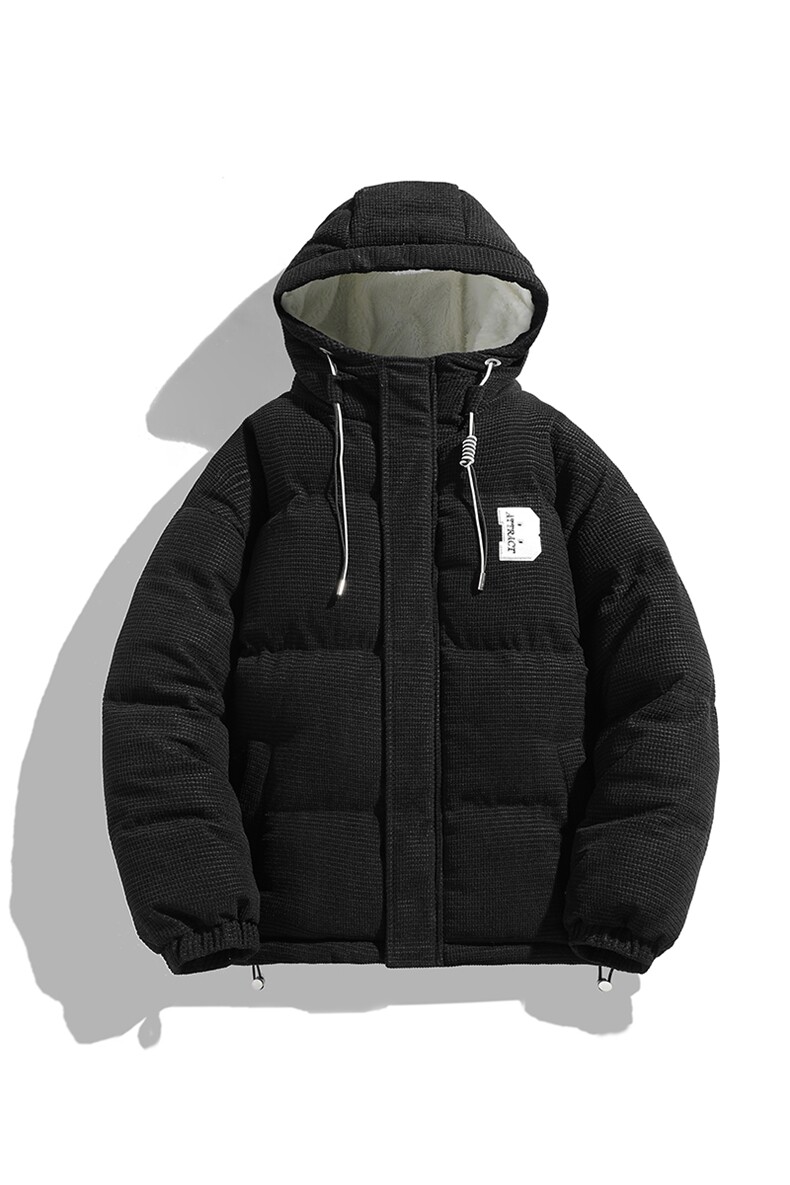 冬季青少年灯芯绒连帽棉衣潮牌羊羔毛加绒加厚棉服外套5305-P85,男装棉衣,电商B306