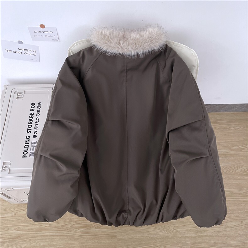 2025冬季新款韩版棉服男女外套加厚宽松毛领棉袄M0315-P95,男装棉衣,星座308B-2