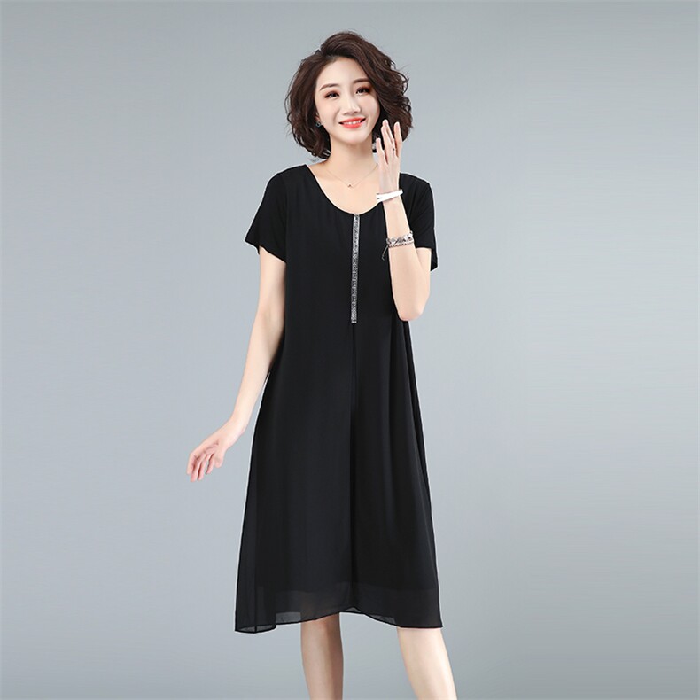 2021夏款新款拼接大码女装连衣裙228款,女装连衣裙,秋牧寒烟