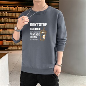 跑量卫衣男22秋季打底上衣潮流韩版宽松T恤时尚百搭长袖W175