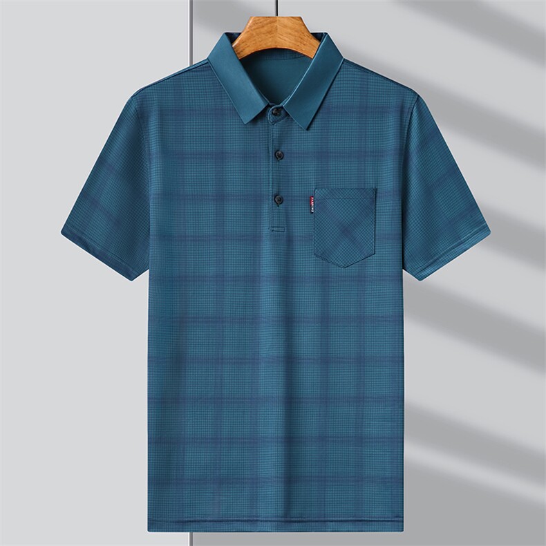 短袖t恤男夏季男士中年半袖商务休闲短袖上衣衣服polo翻领,男装T恤,电商B212（原钱塘6029）