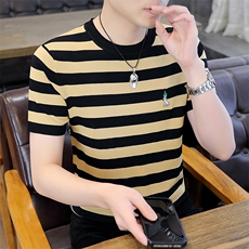 时尚休闲男士圆领短袖t恤夏天薄款2023夏季新款打底衫上衣服体恤，男装T恤，电商B212（原钱塘6029）
