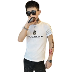 312A-7315-P35新款社会小伙短袖T恤修身男士潮流半袖体恤A，男装T恤，星座312A-5