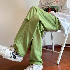 美式潮流休闲裤男港风宽松直筒拖地裤束脚裤卫裤KP811P45，男装休闲裤，星座1204-3