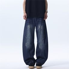 ZX1011-WK72-P55控88抖音弯刀牛仔裤，男装牛仔裤，星座B271