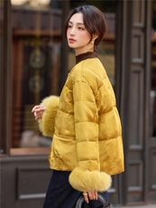 2025冬装新款时尚新中式90绒羽绒服外套，女装羽绒服，曼琳思菲