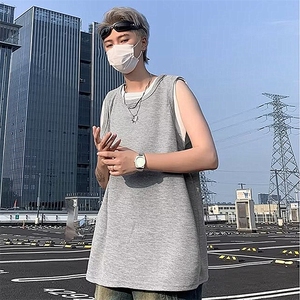2025夏假两件坎肩背心痞帅美式健身无袖男t恤宽松 BX19 P22图片