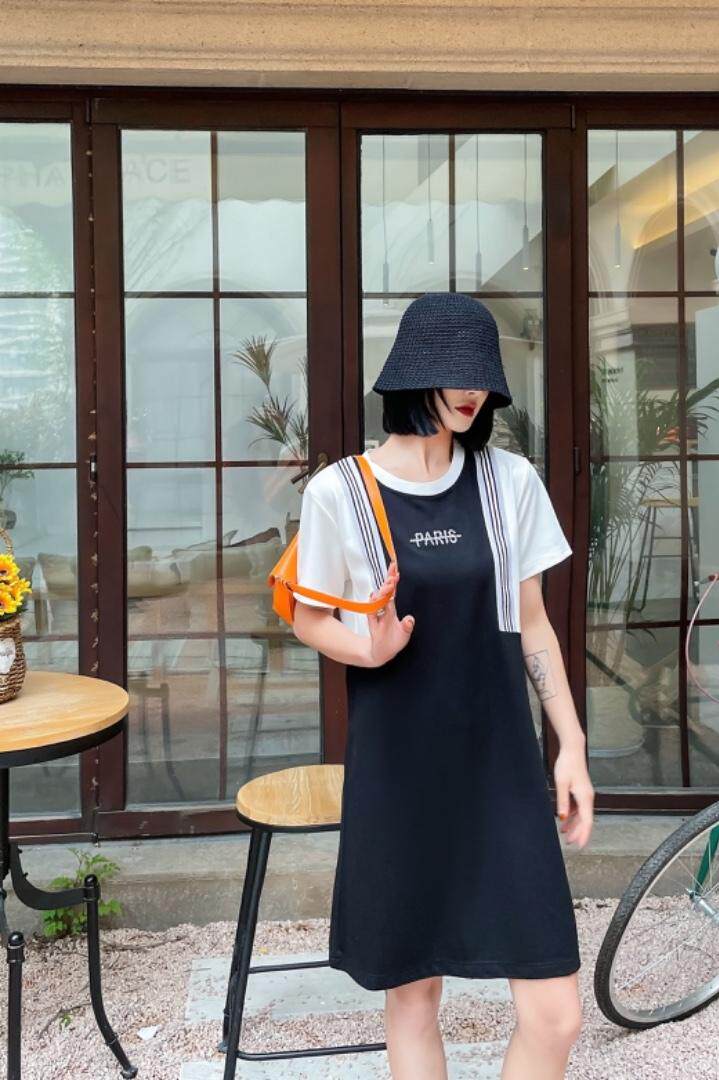 烫钻清新连衣裙，女装连衣裙，艾梵煕尔