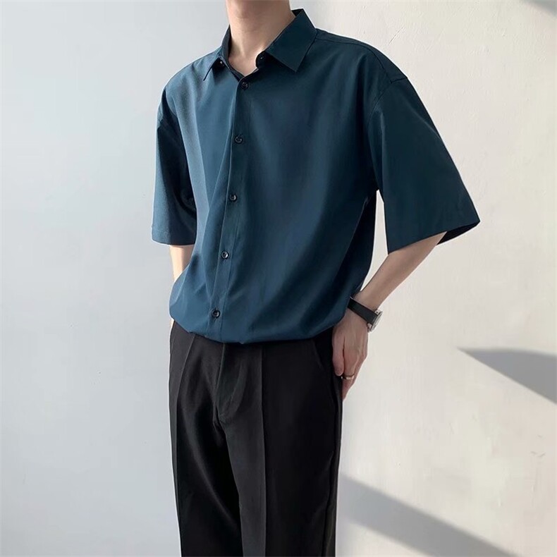 短袖衬衫春款男港风潮流C0031P26图片