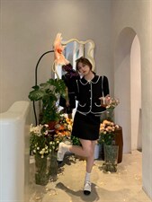 夏季新款明线小香套装，女装职业装，F/TU