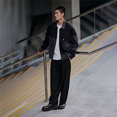 Peacebird男装春秋新款复古拼色牛仔夹克男士撞色外套，男装夹克，四季星座505