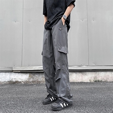 夏季新款宽松直筒休闲长裤美式复古机能工装裤男现货K8071-P38，男装工装外套，星座512-3