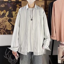 长袖衬衫男港风日系外套C2209P28图片