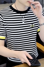 7332-P45夏季休闲时尚短袖毛衣男打底衫欧货T恤潮牌针织衫，男装T恤，电商D310B-1