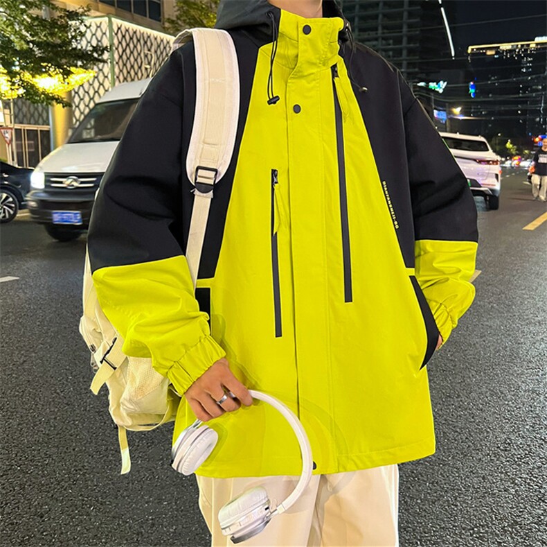 冲锋衣外套男秋季青少年潮牌痞帅炸街夹克登山服A436-23308-P75,男装夹克,电商A436
