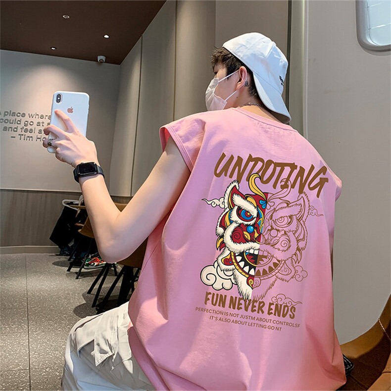 美式直播抖音得物品质纯棉250克无袖背心T恤T582P28控39,男装背心/马甲,电商C408-1(原B339-1)