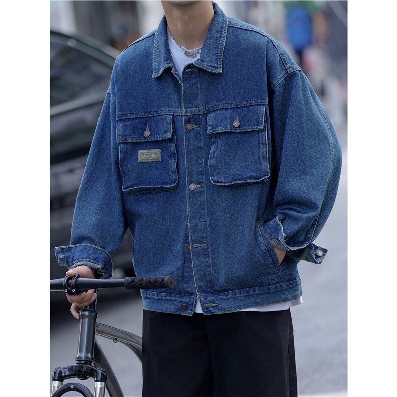 25新款工装牛仔夹克大口袋休闲潮流外套上衣N998/P85/138,男装夹克,星座202