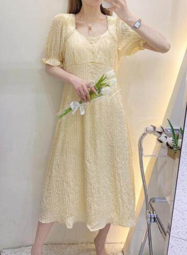 夏季新款连衣裙，女装连衣裙，米社