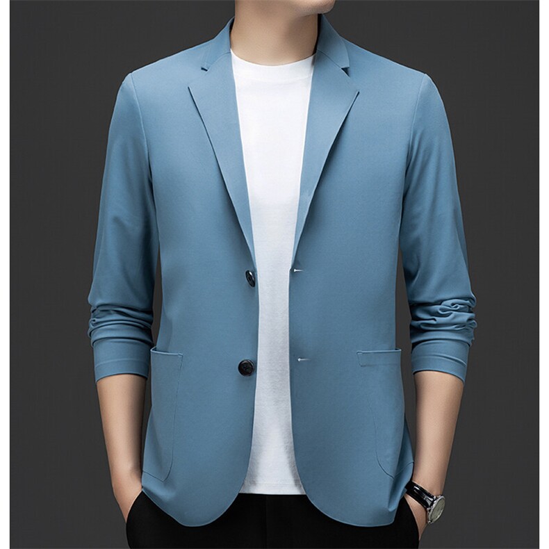 G2265男式春季新款长袖磨毛无痕简约西服休闲商务便服西装,男装西服,电商B360
