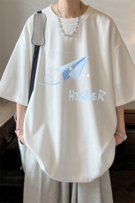 华夫格t恤男短袖男大码五分袖酒店风HT73270-P22，男装T恤，电商A040