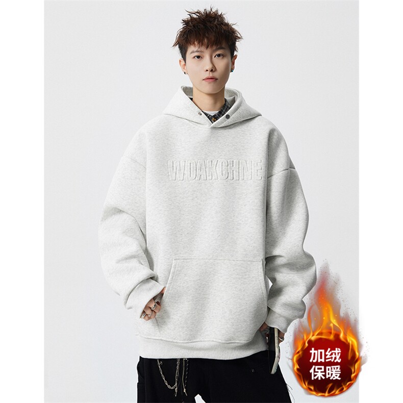 加绒卫衣男字母钢印连帽外套W720-特P50加绒P60控98加绒控108，女装短外套，星座209-2
