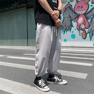 204-K20-P35男士裤子夏季工装束脚潮流男装ins 春夏薄款休闲长裤图片
