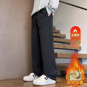 保暖羊羔绒裤子男士加绒加厚冬季新款直筒卫裤休闲裤JR1820-特P35