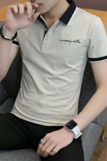8712-P30衫男士短袖t恤夏季薄款翻领半袖商务休闲翻领POLO衫，男装T恤，电商D310B-1