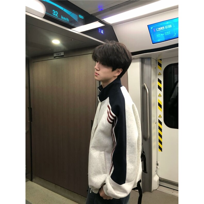 时尚潮流文艺日系百搭华棉复合牛奶丝开衫卫衣新款513AKS2413P47,男装卫衣,星座513A