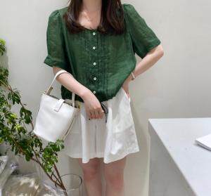 麻料小衫，女装，Hope of July