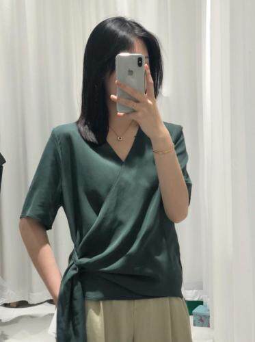 铜氨丝上衣，女装，橙色恋人