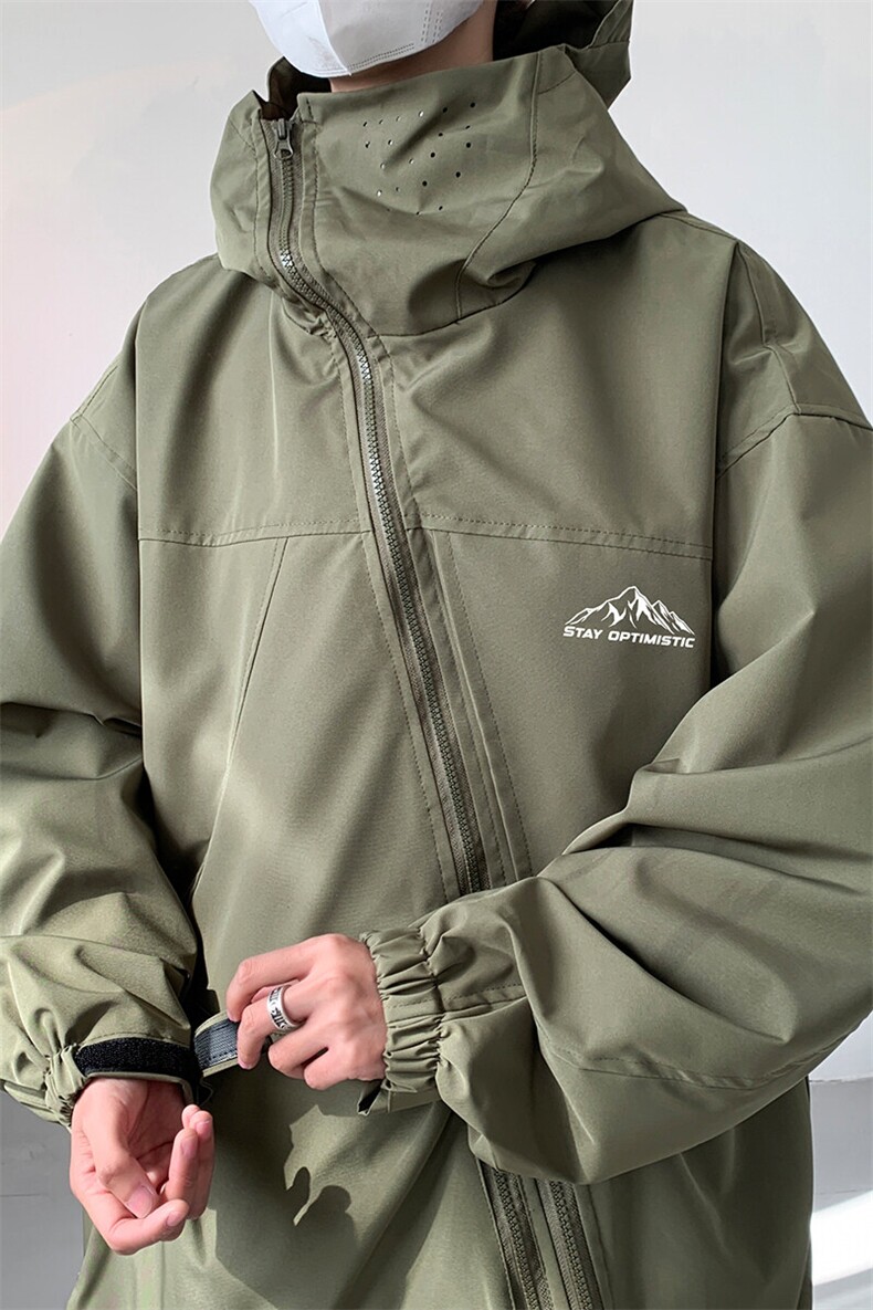 8XL-M特大码春季Cityboy宽松冲锋衣夹克男女上衣外套男JK1310P85,男装夹克,电商D206-1