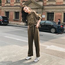 2021夏季新款军绿色连体裤8605-7023，女装连体裤，浙宝225