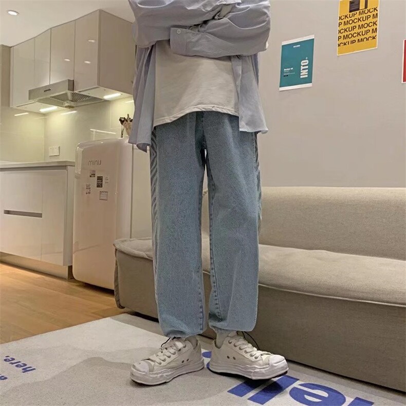 牛仔裤男宽松直筒裤G3059P42图片