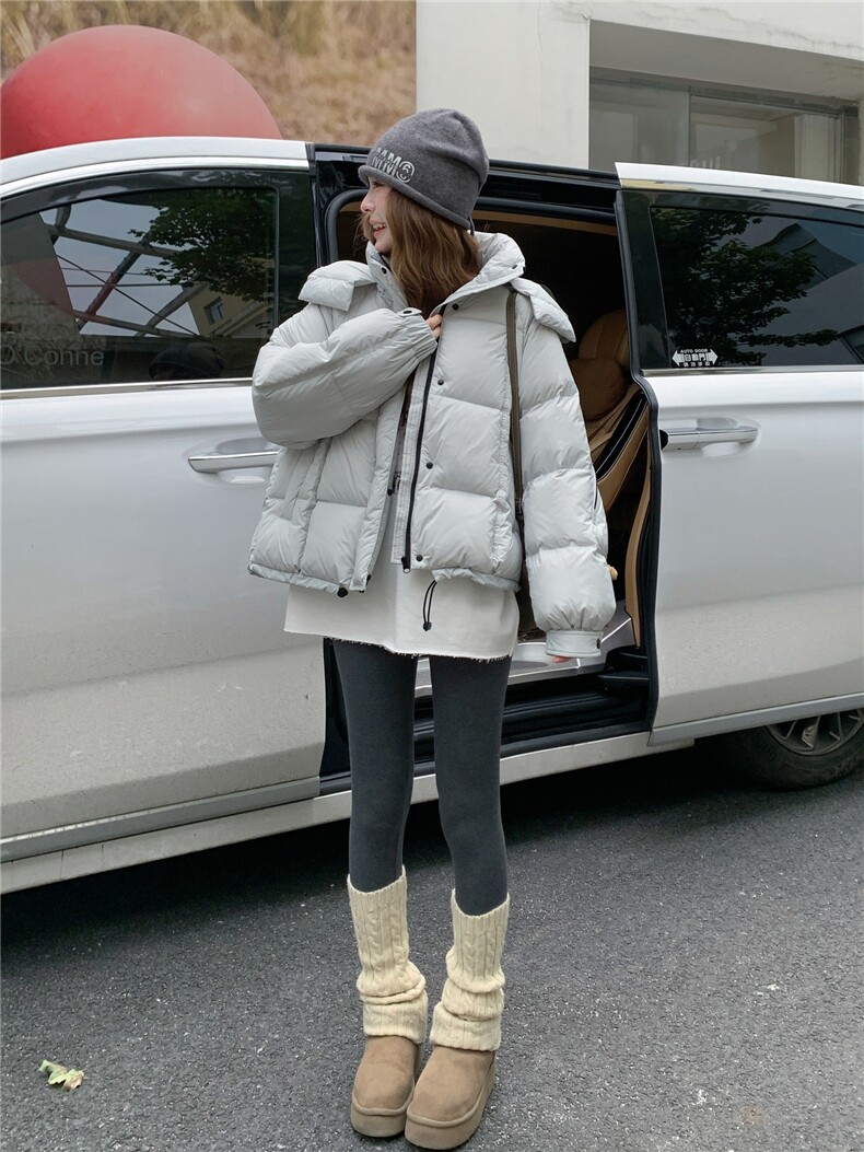 现货新款东大门加厚保暖羽绒服百搭连帽面包服女装外套,女装羽绒服,网红馆