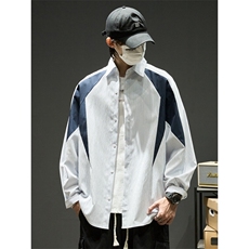 W10173-P43 网图现货 解构拼接条纹长袖衬衫美式复古高级感衬衫,男装衬衫,星座1608-2,四季星座 W10173-P43 网图现货 解构拼接条纹长袖衬衫美式复古高级感衬衫,男装衬衫,星座1608-2,四季星座