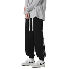 港风华棉休闲裤男包边包条宽松大码束脚卫裤KP605P60，男装休闲裤，星座1204-3