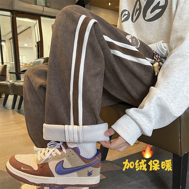 秋冬加绒加厚灯芯绒休闲裤KK375特P45加绒55,男装休闲裤,星座712