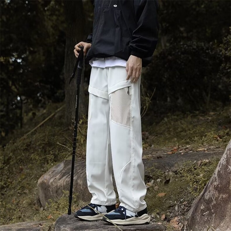 春夏季高街冲锋裤男款ins机能多口袋直筒裤宽松休闲阔腿裤 K599图片