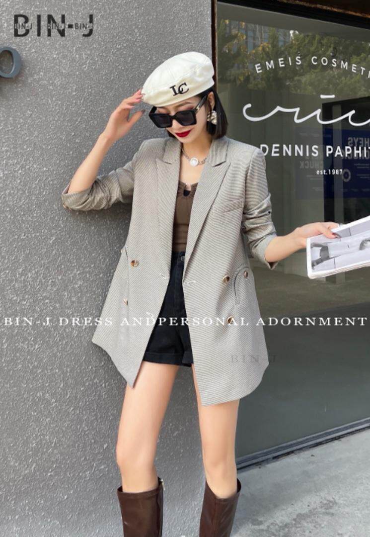 春季新款休闲西装外套，女装西装，宾珏