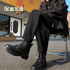 冬季新款加厚抗起球呢料哈伦裤宽松大码休闲小脚萝卜裤男873-P65，男装休闲裤，电商C305A