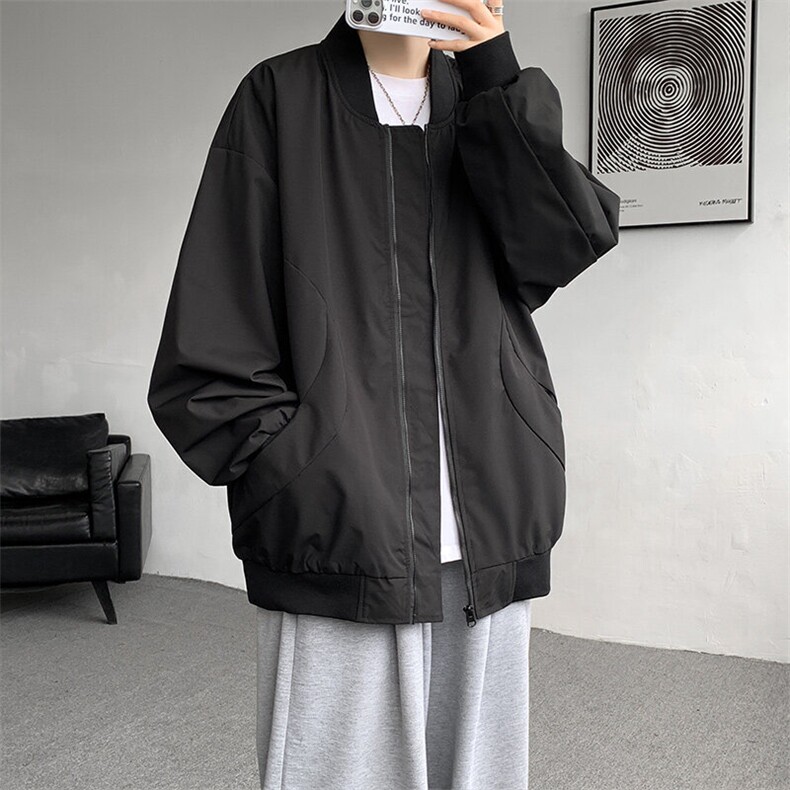 M-8XL春季棒球服外套男大码立领飞行员夹克潮牌休闲衣服JK001P65,男装夹克,电商B312