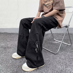美式复古潮流直筒休闲裤夏季高街潮牌工装裤男阔腿裤 K7030-P49图片