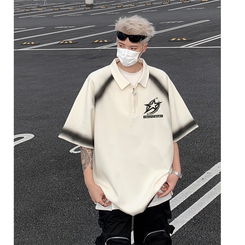 polo衫短袖t恤男夏季宽松休闲半拉链体恤衫XZ514-2-202491-P63,男装T恤,星座514-2(原B239)